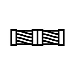 telegraph cable industry line icon vector illustration