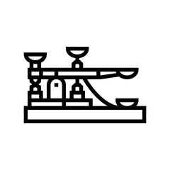telegraph industry line icon vector illustration