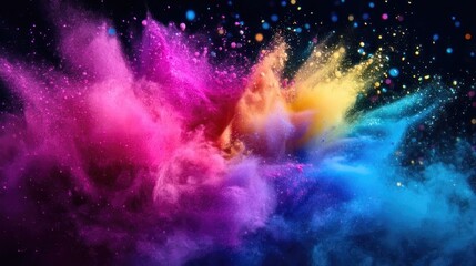 Colorful powder explosion in vibrant hues (2)