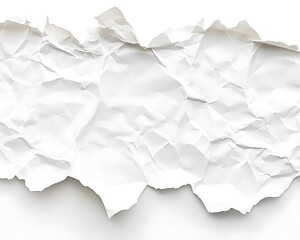 Obraz premium A crumpled and torn piece of white paper on display