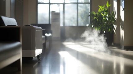 Fototapeta premium Fogging Machines in Hotel Lobby for Pest Management