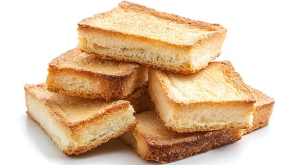 Fototapeta premium rusks on a white background