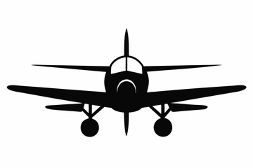 airplane line art silhouette vector illustration