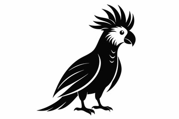 Obraz premium cockatoo line art silhouette vector illustration