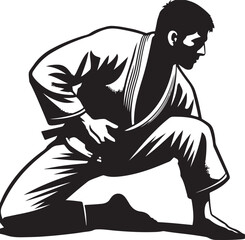 martial artist vector illustration