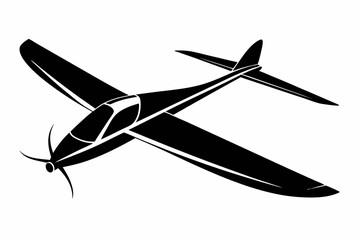 glider line art silhouette vector illustration
