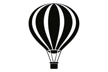 Naklejka premium hot air balloon line art silhouette vector illustration