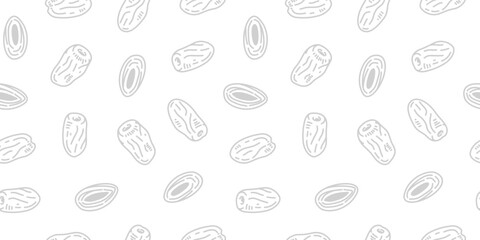 Dry dates pattern background. doodle dates pattern background. dates fruit illustration for packaging.