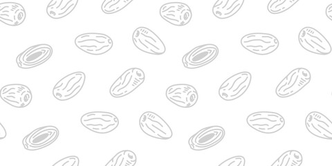 Dry dates pattern background. doodle dates pattern background. dates fruit illustration for packaging.