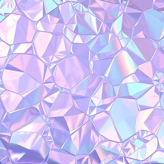 Obraz premium Abstract Iridescent Geometric Pattern Pastel Crystal Texture, Prism Effect, Shimmer Background, Digital Art, Aesthetic Design.