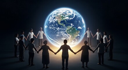 Global unity and connection symbolizing harmony and planetary well-being