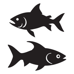 vector illustration of a shark