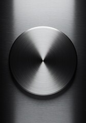 Gleaming metallic disc reflects soft light subtly. AI Generated