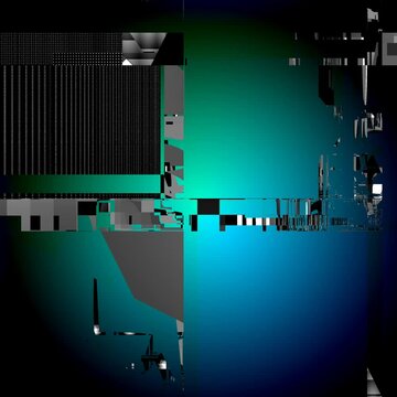 Abstract digital glitch effect video loop with fragmented blocks and distorted elements. Perfect seamless loop for VJ performances, streaming backgrounds, tech presentations, and creative projects.