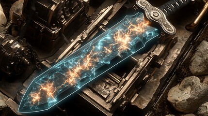Energetic Sword Forged in Ancient Ruins
