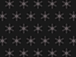 Obraz premium Subtle grey abstract background with a repeating hexagonal pattern, featuring starburst-like designs.