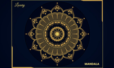 luxury gold color ornamental mandala design background