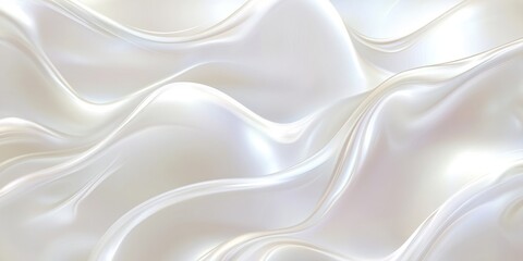 Obraz premium Abstract waves in a smooth white background create a mesmerizing visual effect suitable for various design uses
