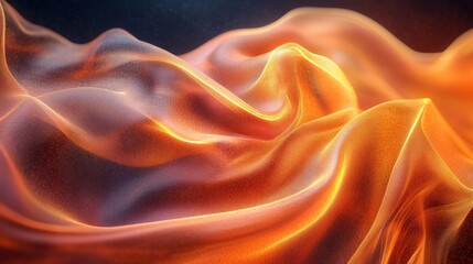 Obraz premium 3D rendered soft cloth in a flowing abstract form, with soft light playing on the fabric