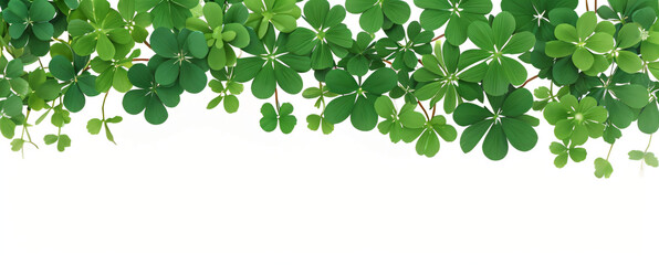 "Step into a world of luck and enchantment.  
Softly glowing shamrocks drift in a dreamy green ambiance,  
creating a magical and serene St. Patrick’s Day atmosphere."  
