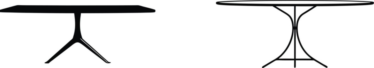 Two Simple Table Designs Minimalist Furniture Sketches