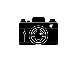 creative clean silhouette Camera for Photography Class Icon vector illustration