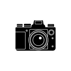 creative clean silhouette Camera for Photography Class Icon vector illustration