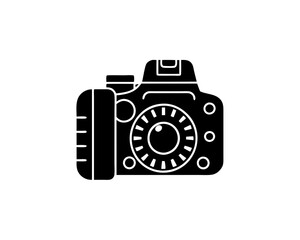 creative clean silhouette Camera for Photography Class Icon vector illustration