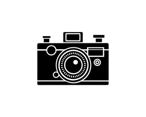 creative clean silhouette Camera for Photography Class Icon vector illustration