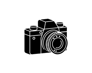 creative clean silhouette Camera for Photography Class Icon vector illustration