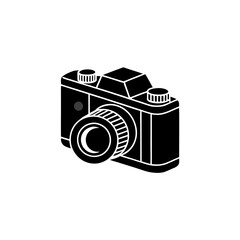 creative clean silhouette Camera for Photography Class Icon vector illustration