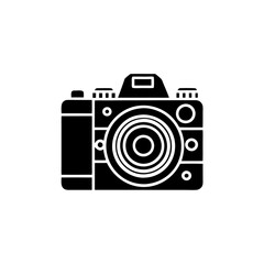 creative clean silhouette Camera for Photography Class Icon vector illustration
