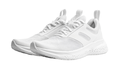 Stylish white athletic shoes designed for comfort during workouts and casual outings