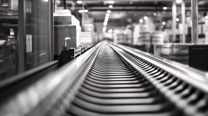 High-Tech Conveyor System in Modern Warehouse Operations