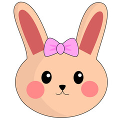 cute rabbit with bow