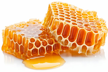 Honeycomb pieces dripping with honey (1)