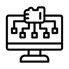 computer icon line