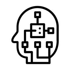 Obraz premium robotic head icon line