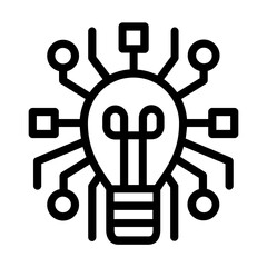 robotic lamp icon line