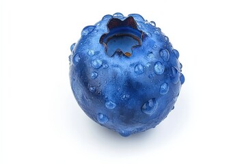 Fresh Blueberries with Water Droplets