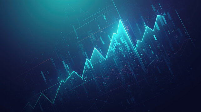 Growth chart on dark background