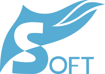 Obraz premium Design of blue soft message symbol