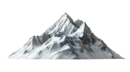 Majestic mountain range with snow-capped peaks under clear blue sky in a serene natural landscape