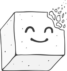 Cube funny sugar