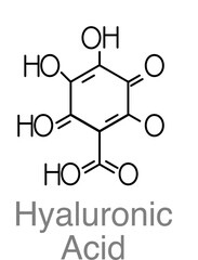 Hyaluronic acid. Dermatology icon.Graphics isolated on transparent background. Vector illustration.