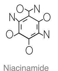 Niacinamide. Dermatology icon.Graphics isolated on transparent background. Vector illustration.