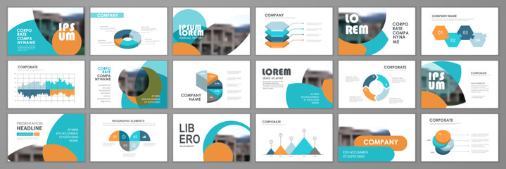 Brochure layout design template set