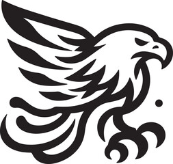 Majestic Eagle Wings Silhouette – Bold Black Vector Logo


