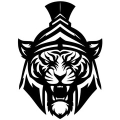 Tiger warrior silhouette