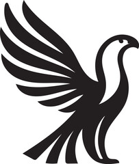 Majestic Eagle Wings Silhouette – Bold Black Vector Logo

